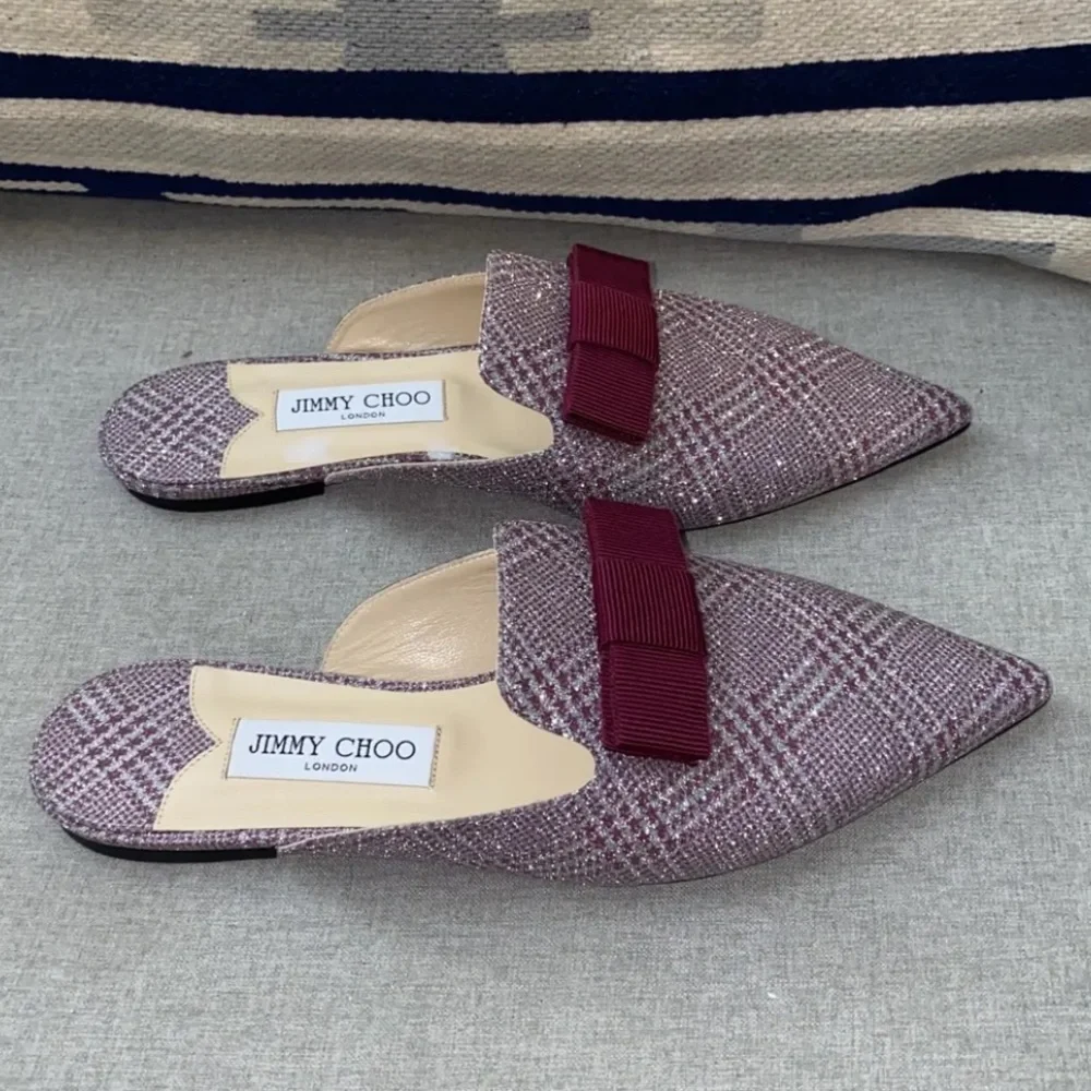 Jimmy Choo galaxy flat pointed bow SIZE 41 NWT - Picture 4 of 10